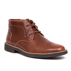 No need to keep shopping when you can just buy one pair of shoes that can do it all! The Bangor men's chukka boot is your go-to shoe for all occasions. Look professional for work, dress it up for weddings, formal events and pack it in your weekender for your downtime - it's that versatile! Made from supple simulated leather with a crepe-like TPR outsole, this boot hits just above the ankle and the fit can easily be adjusted with a lace-up closure. Thursday Boot Company, Fashion Empire, Mens Chukkas, Leather Chukka Boots, Chukka Boots Men, Deer Stags, Bangor, Chukka Boot, New Classic