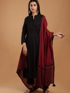 Long Skirt Top Designs, Black Kurta, Stylish Kurtis Design, Suit Salwar, Gown Party Wear, Simple Black Dress