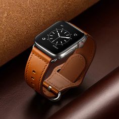 Crafted from the finest genuine leather, add an effortlessly luxurious feel to your Apple Watch. Compatible with Apple Watch Series 1-7 & SE Material: Two-layer cowhide leather Size: Fits 140mm - 206mm wrists (5.5" - 8.1") What Size Do I Need? If you look at the back of your watch, you'll see what series and size you have. Then, simply select the correct option from the dropdown Leather Belt Bracelet, New Apple Watch Bands, Apple Watch 3, Apple Watch 42mm, New Apple Watch, Bracelet Apple Watch, Apple Watch Case, Apple Watch Bands Leather, Apple Watch Series 3