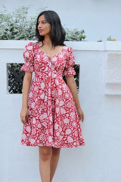 Cotton Frocks For Women Cotton Frocks For Women Summer Dresses, Trendy Western Dresses, Cute Frocks For Women Casual, Necks For Frocks, Latest Frock Designs For Women Casual, One Piece Dress Western, Simple Frock, Onam Outfits