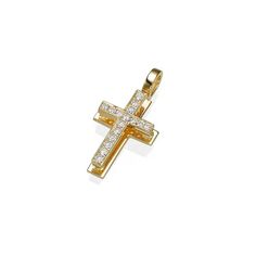 18K Gold Double Layer Latin Cross Pendant Exquisite Craftsmanship and Elegance by Yaniv Fine Jewelry - Etsy Israel