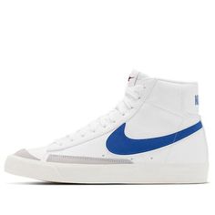 Nike Blazer Mid '77 Vintage 'Racer Blue' BQ6806-103 (SNKR/Unisex) Nike Blazer Mid 77 Dark Blue, Nike Blazer Blue, Blazer Mid 77 Vintage, Nike Blazers, Nike Blazer Mid 77, Nike Blazer Mid, Nike Blazers Mid, Navy Blue Blazer, Trail Blazers