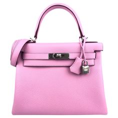 New 2022 RARE Hermes Kelly 28 Mauve Sylvester Palladium Hardware. NEW U STAMP 2022. Includes all accessories and Box. Shop with confidence from Lux Addicts. Authenticity Guaranteed! 2024 Bags, Hermes Kelly 28, Design Bag, Handle Bag, Pink Leather, Bags Shoes, Fashion Handbags, Bags Designer, Top Handle Bag