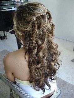 Bridal Hairstyles For Curly Hair Simple Bridal Hairstyle, Curly Bridal Hair, Fishtail Braid, Popular Hairstyles, Long Curly Hair, Long Curly, Great Hair