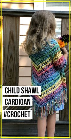 Crochet Poncho Kids, Easy Crochet Cardigan, Cardigan Free Pattern, Girls Poncho, Crochet Poncho Free Pattern, Crochet Baby Cardigan