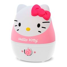 the hello kitty humider is pink and white