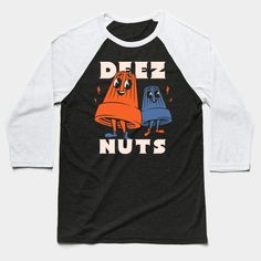 a black and white baseball shirt that says diez nuts