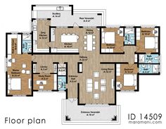 the floor plan for a two story house