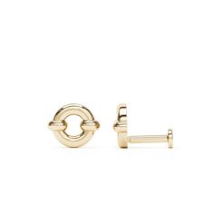 A beautiful flat back stud earring to add to your cartilage. Crafted from 14k solid gold with an open circle design, this unique stud is minimalist and totally chic. You'll love wearing it!  The threaded screw pin earring post is easy to insert and remove, and the flat back makes it comfortable to wear. Our screw pin flat back earring studs are made of solid 14k gold and are hypoallergenic and nickel free. Materials: * 14k solid gold  Please note: this listing is for a single stud.  Check out ou Luxury Round Earrings With Screw Back, Luxury 14k Gold Screw Back Jewelry, Gold Screw Back Earrings, Elegant Rose Gold Screw Back Earrings, Luxury Gold Screw Back Earrings, Tragus Hoop, Daith Jewelry, Unique Studs, Helix Jewelry