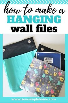 how to make a hanging wall file bag from sew simplehome com, with instructions