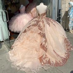 Rose Gold Sweet 16 Quinceanera Dresses Sequins Appliques Sweetheart Ball Gowns | eBay Aurora Quinceanera Theme Dress, Pale Pink Quinceanera Dresses, Pink Gold Quinceanera Dress, Rose Gold Quinceanera Dresses Mexican, Quince Rose Gold Dress, Champagne Pink Quinceanera Dresses, Rose Gold Xv Dresses, Beige Quinceanera Dresses, Rose Gold 15 Dresses Quinceanera