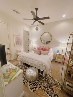 the bedroom is clean and ready to be used as a child's playroom