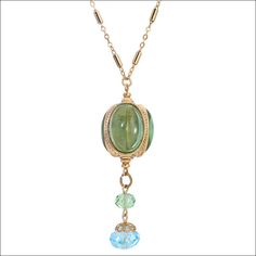 Add a pop of color to your wardrobe with this beautiful 1928 green three-sided spinner necklace with aqua bead accents. Add a pop of color to your wardrobe with this beautiful 1928 green three-sided spinner necklace with aqua bead accents. Clasp: lobster claw Metal: alloy Length: 28 in. Plating: gold tone Finish: polished Material: glass Drop length: 2.6 in. Not appropriate for children 14 years old and younger. Size: One Size. Gender: female. Age Group: adult. Green Pendant Jewelry With Vintage Charm, Green Vintage Charm Pendant Jewelry, Nickel-free Green Oval Necklace, Green Oval Nickel-free Necklace, Chic Fashionista, Aqua Beads, 1928 Jewelry, Vintage Inspired Jewelry, Filigree Pendant