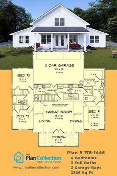 barndominium farmhouse floor plans, Plan # 178-1446 4 Bedroom Barndominium Floor Plans, Barndominium Farmhouse, Closet Master, Living Room Game Room, 4 Bedroom Barndominium, Farmhouse Floor Plans, Modern Farmhouse Living