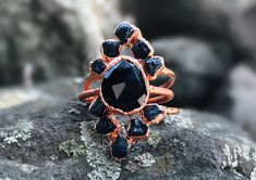 Shop will be ON VACATION from July 26th to August 29th. All orders placed before July 26th will be shipped out before the end of July. All orders placed AFTER July 26th will be shipped out in September. *These amazing unique wedding ring sets are made with genuine Black Tourmaline stones. *The mysterious black tourmaline wedding set is definitely the perfect set for your unique love♥️ *Our gemstones are hand selected, and set on a beautiful shank for a one-of-a-kind work of art. Every piece is h Raw Stone Black Moss Band Ring, Unique Wedding Ring Sets, Raw Stone Engagement Rings, Raw Opal Ring, Wedding Ring Sets Unique, Black Tourmaline Stone, Raw Black Tourmaline, Black Tourmaline Ring, Tourmaline Engagement Ring