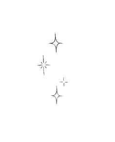 three stars are drawn in the shape of four crosses