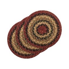 two round rugs on top of each other