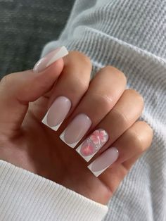 College Nails, Spring Acrylic Nails, Simple Acrylic Nails, Nails Only, Bling Acrylic Nails