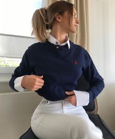 Polo Outfits For Women, Women Business Attire, Designer Aesthetics, Ralph Lauren Summer, Classy Business Outfits, Lawyer Fashion, Polo Outfit, Summer Dressing, Business Attire Women