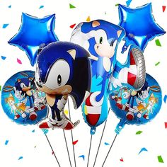 SHIPS OUT SAME BUSINESS DAY! THANK YOU FOR SUPPORTING MY SMALL BUSINESS CHOKING HAZARD – Children under 8 yrs. can choke or suffocate on uninflated or broken balloons. Adult supervision required. Keep uninflated balloons from children. Discard broken balloons at once. Beto Y Enrique, Sonic Birthday Parties, Hedgehog Birthday, Sonic Party, Sonic Birthday, Party Favors For Kids Birthday, Kids Party Supplies, Childrens Birthday Party, 6th Birthday Parties