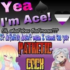 an image of two women with text that says yeah i'm ace