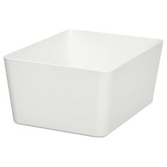 a white square bowl on a white background