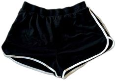 Black Fitted Cotton Athletic Shorts, Black Stretch Cotton Shorts, Fitted Black Cotton Athletic Shorts, Black Stretch Cotton Athletic Shorts, Black And White Flats, School Gym, Black Athletic Shorts, Summer School, Shorts Black