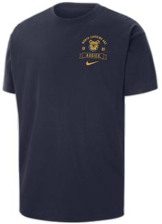 Collegiate Style Navy T-shirt For College, Navy Collegiate Style T-shirt For College, Navy Collegiate T-shirt For College, Nike Navy T-shirt With Graphic Print, Nike Navy T-shirt For Sports, Nike Sports T-shirt In Navy, Nike Navy Sports T-shirt, Nike Navy Fan Apparel Top, Navy Nike Fan Apparel Top