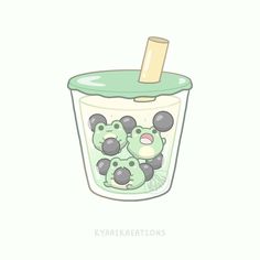 an illustration of some kind of animal in a cup