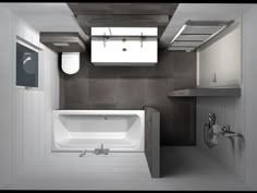 a bathroom with a sink, toilet and bathtub in black and white colors on the wall