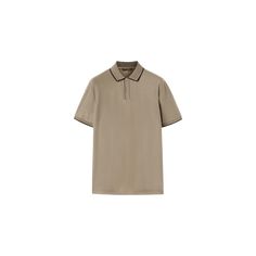 Loro Piana "Brentwood" solid polo shirt with contrast tipping. Spread collar; two-button placket. Short sleeves. Vented hem. Pullover style. Cotton. Made in Italy. Loro Piana Men, Pique Polo Shirt, Loro Piana, Bergdorf Goodman, Button Placket, Pullover Styling, Tops Designs, Polo Shirt, In Italy