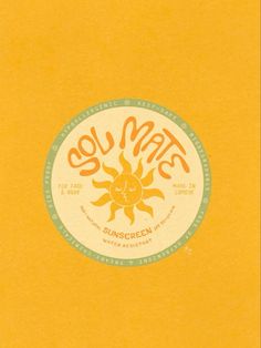 the sunbreen logo is shown on an orange paper sheet that says, sou mate