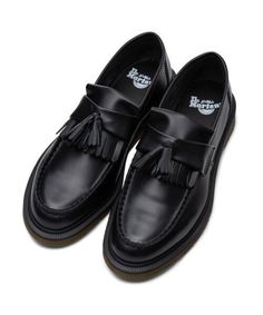 Dr Martens Adrian, Black Loafers, Dr. Martens, Loafers Men, Leather Shoes, South Korea, Dress Shoes Men, Oxford Shoes, Original Box