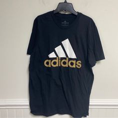 Adidas Amplifier Tee Black Short Sleeve Black Adidas T-shirt With Logo, Black Adidas Logo Short Sleeve Top, Black Adidas Short Sleeve Top, Adidas Black T-shirt With Letter Print, Black Sporty Shirt With Logo Print, Sporty Black Shirt With Logo Print, Black Adidas Tops With Logo, Casual Black Shirt With Branding, Black Adidas Logo Cotton T-shirt