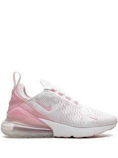 Find NIKE Air Max 270 Soft Pink Sneakers on Editorialist. white/light pink mesh panelling signature Swoosh logo detail round toe front lace-up fastening logo-embroidered tongue pull-tab at the heel signature Air Max sole These styles are supplied by a premium sneaker marketplace. Stocking only the most sought-after footwear, they source and curate some of the most hard to find sneakers from around the world. Light Pink Air Max 270, Pink Air Maxes, Cute Gym Shoes, Pink Nike Air Max 270, Air Maxes, Nike Air Max Pink, Pink Tennis Shoes, Nike 270, Back To School Shoes