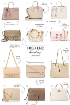 High End Handbags, Neutral Bag, Bag Sewing, Diane Kruger, Quality Handbags, 가을 패션, Purses Designer