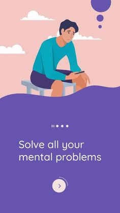 Solve all your problems app banner. Illustration for mobile application psychology and help with stress Vector Free, Graphic Design