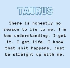 the words taurus are written in blue and black on a light blue background with white lettering