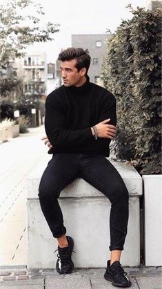 Outfits For Teenage Guys, Black Outfit Men, Herren Style, Haircut Style, Black Athletic Shoes, Stylish Men Casual, Best Mens Fashion, Winter Outfits Men, Trendy Street Style