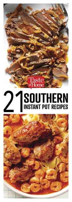 the cover of taste of home southern instant pot recipes