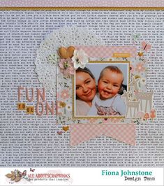 a scrapbook page with an image of two babies