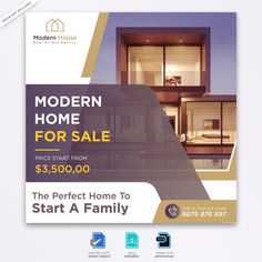 a modern home for sale flyer