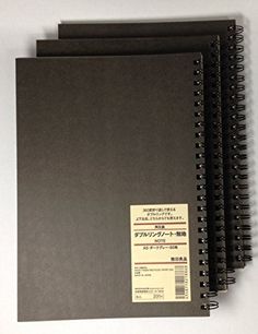 three black spiral notebooks sitting on top of each other