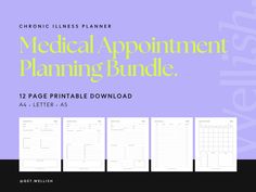 the medical appointment planning bundle is shown