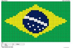 the flag of brazil is made up of pixels