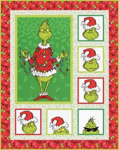 Grinch is the most loved Christmas character, and who would not love this cute quilt.  This is made with two panels, so it is easy to make.  What a fun quilt for the holidays. Licensed fabric. Finished size of quilt. 49" x 62"

Included in the Kit: Pattern, Fabric for top and binding.

Not Included in the Kit: Batting and Backing.

Backing needed for the Quilt:  4 yards