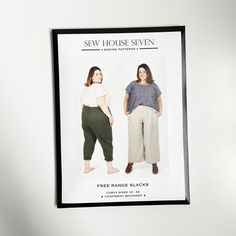 Sew House Seven Patterns : Free Range Slacks - Curvy Slacks Pattern, Slack Pattern, Clothing Fabric Patterns, Sewing Pattern Book, Pattern Meaning, Garment Pattern, Paper Sewing Patterns, Woven Fabrics, Free Range