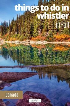 a book cover with the title things to do in whistle lake, canada on it