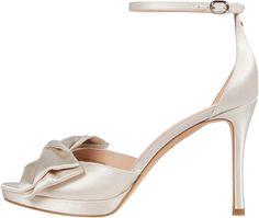 Kate Spade New York Bridal Bow Elegant Satin Sandals With Satin Bow, Elegant Sandals With Satin Bow And Ankle Strap, Elegant Satin Bow Ankle Strap Sandals, Elegant Ankle Strap Sandals With Satin Bow, Elegant Formal Sandals With Satin Bow, Bridal Bow, Kate Spade New York, Kate Spade, New York