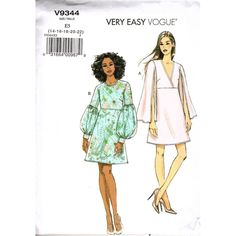 This Vogue Patterns V9344 Misses Dress Sewing Pattern Is Perfect For Those Looking To Create A Timeless Piece. This Pattern Comes In Sizes 14-22 And Is Perfect For All Levels Of Sewers. With Its Simple And Classic Look, This Pattern Allows You To Create An Elegant Dress That Is Sure To Make You Stand Out In The Crowd. Brand: Vogue Patterns Fit: Misses Style: Dress Neckline: Choice Of Scoop Or V-Neck Sleeve Length: Short Or Sleeveless Hemline: Above Knee Or Mid-Calf Closures: Back Zipper Pattern Fitted Dress Pattern, Match Design, Sleeve Variations, Garment Sewing, Vogue Dress, Vogue Sewing, Vogue Sewing Patterns, Vogue Pattern, Miss Dress